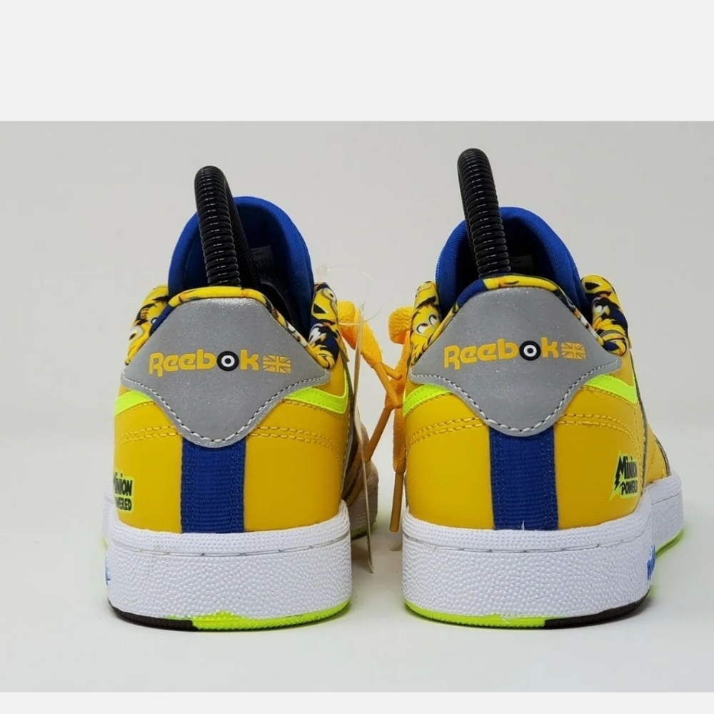 Reebok Club C 85 MU GS Minion Sneaker Tennis Youth Size 5 Yellow FX3352 New - Picture 5 of 9